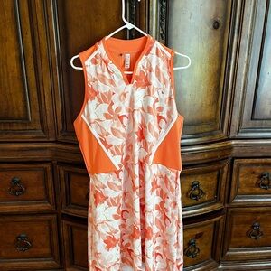 Adidas Orange and White Golf Dress with Shorts